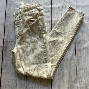 Paige Hoxton Ankle Ultra Skinny Sonoran Snake Jeans Size 28